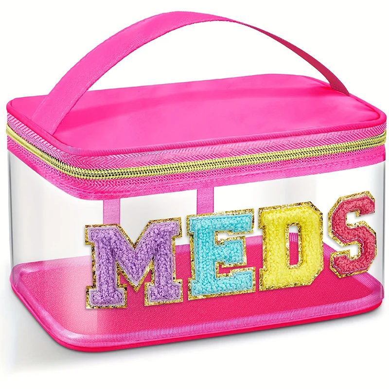 Transparente Kosmetiktasche mit Glitzerdetails Skanto