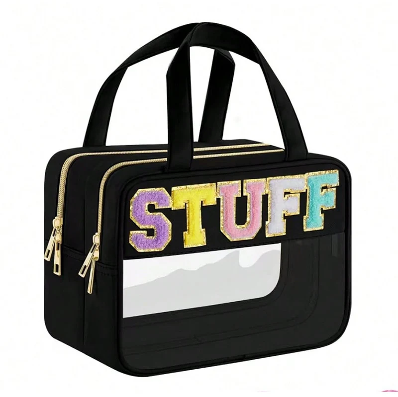 Transparente Kosmetiktasche mit Doppelreißverschluss Skanto