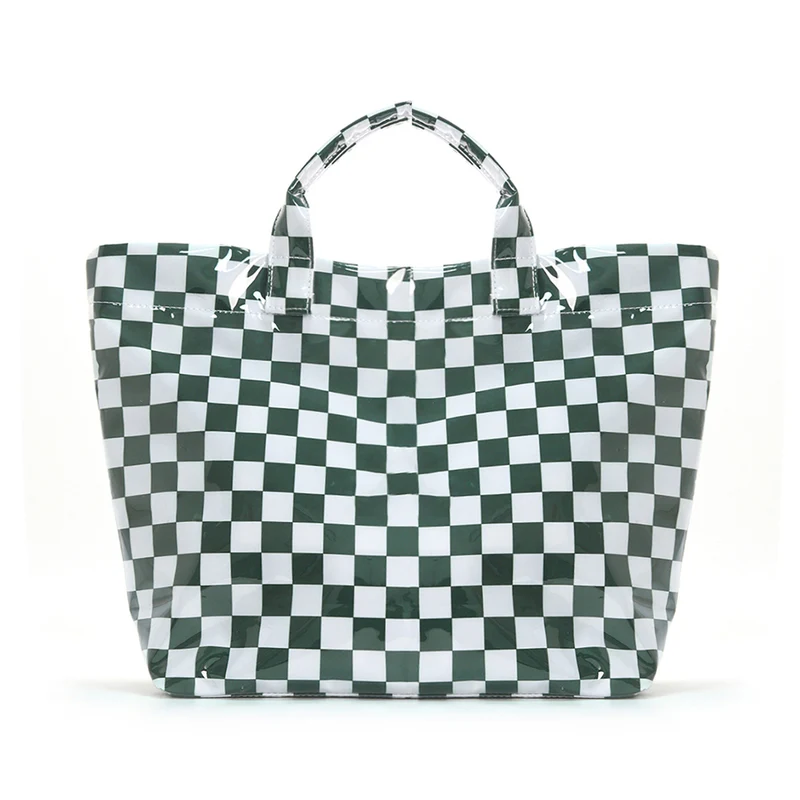 Strandtasche mit buntem Karomuster und wasserabweisender Beschichtung Skanto