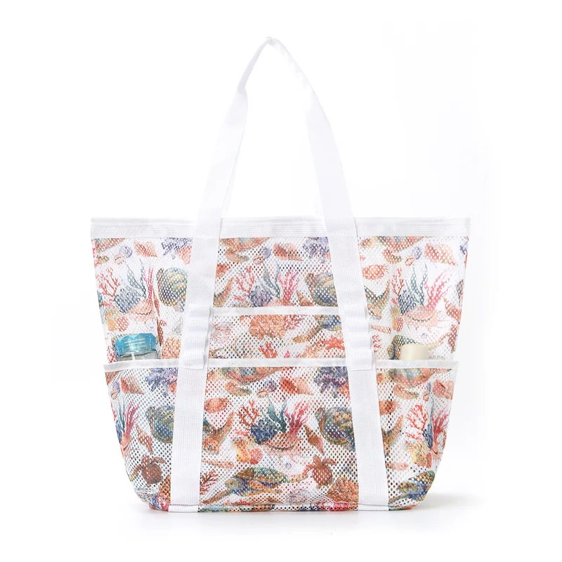 Netz-Strandtasche mit farbenfrohem Design Skanto
