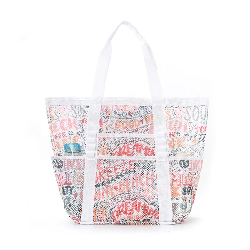 Netz-Strandtasche mit farbenfrohem Design Skanto