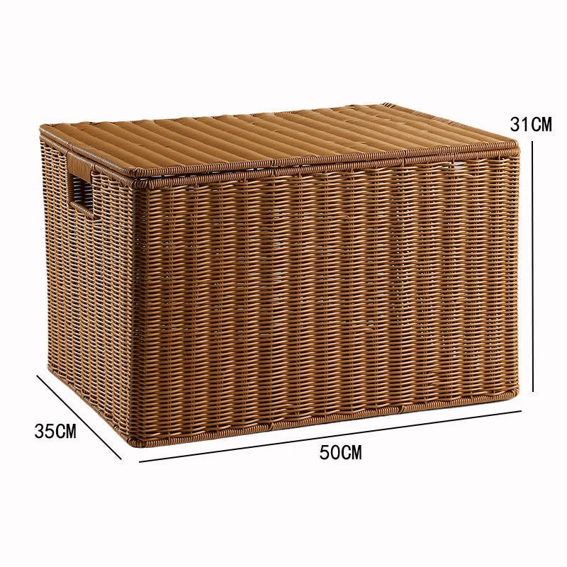 Geflochtener rechteckiger Aufbewahrungswürfel mit Griffen Skanto