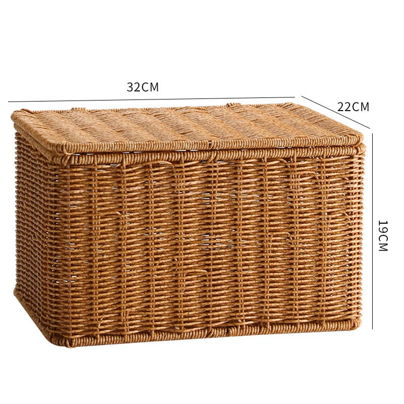 Handgefertigter rechteckiger Weiden-Aufbewahrungskorb Skanto