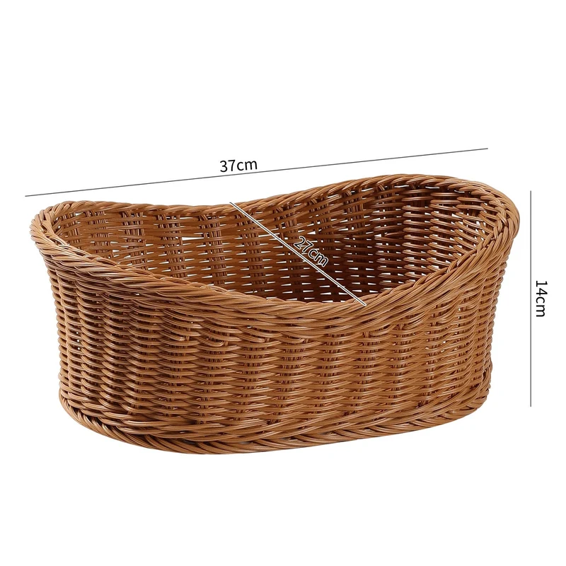Geflochtener Aufbewahrungskorb aus Naturfasern mit geschwungenem Design Skanto