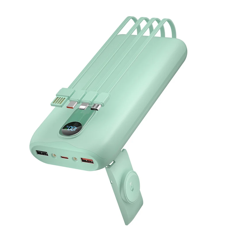 Tragbare Powerbank mit schneller induktiver Ladefunktion und mehreren USB-Anschlüssen Skanto
