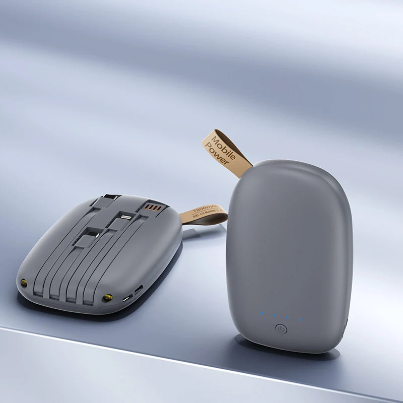 Portable Powerbank mit integriertem Multifunktions-Ladekabel Skanto