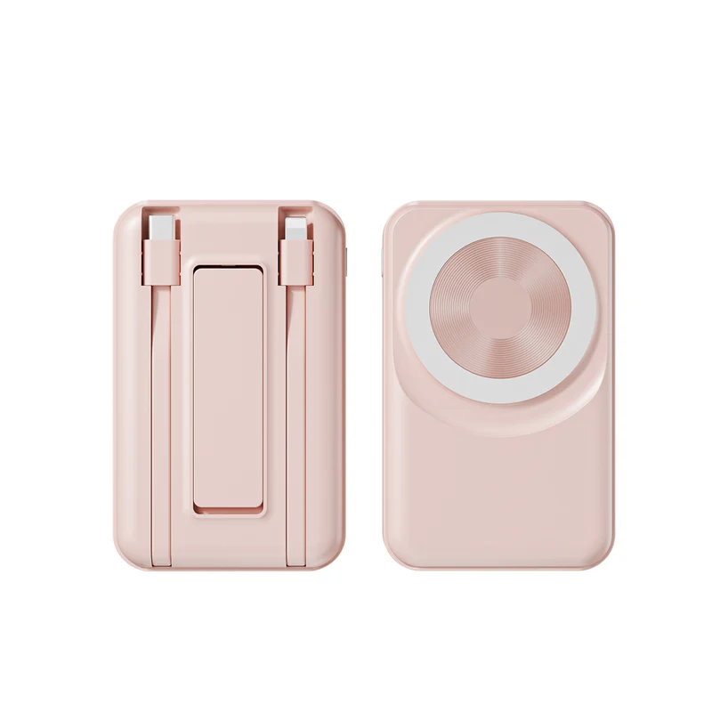 Portable Powerbank mit integriertem Ladekabel Skanto