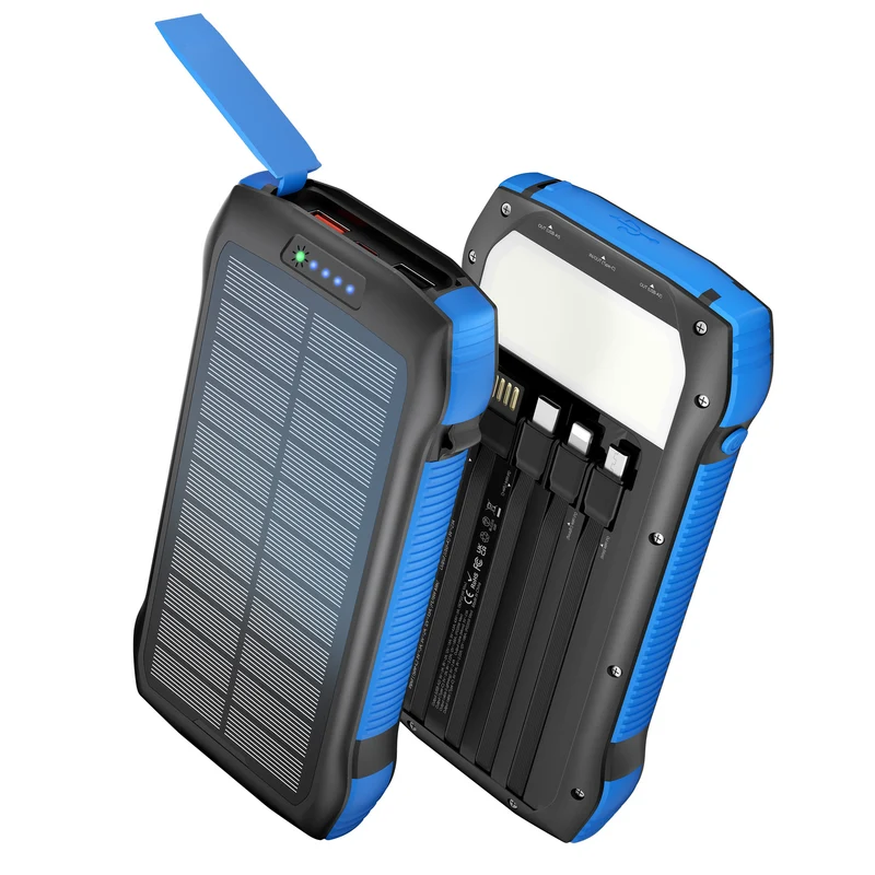Solar-Powerbank mit Multifunktionalität und Schnellladung Skanto