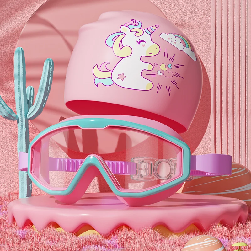 Schwimmbrillen-Set für Kinder mit Einhorn-Motiv Skanto