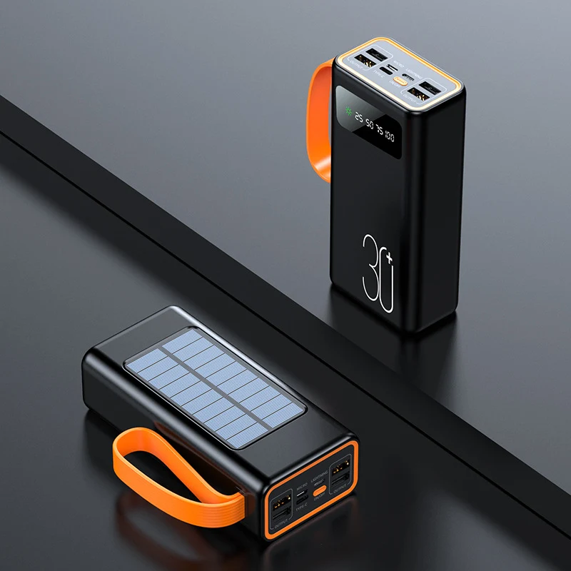 Solar Powerbank mit Schnellladefunktion und integrierten USB-Anschlüssen Skanto