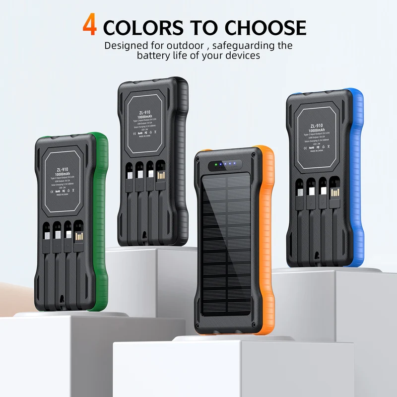 Solar Powerbank mit integriertem LED-Licht Skanto