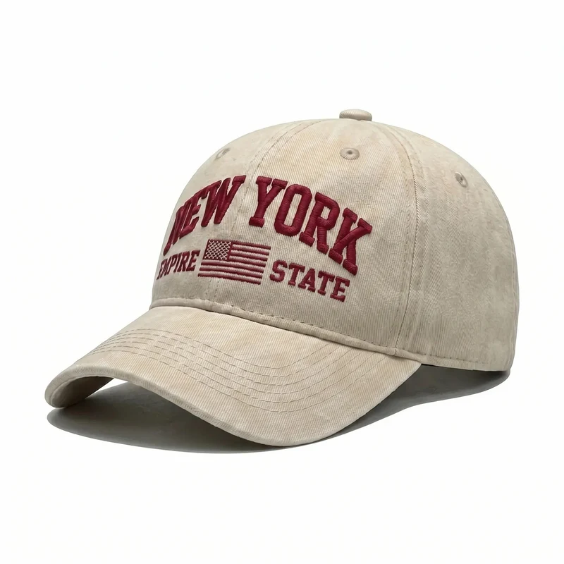 Damen Modekappe mit gesticktem New York Motiv Skanto
