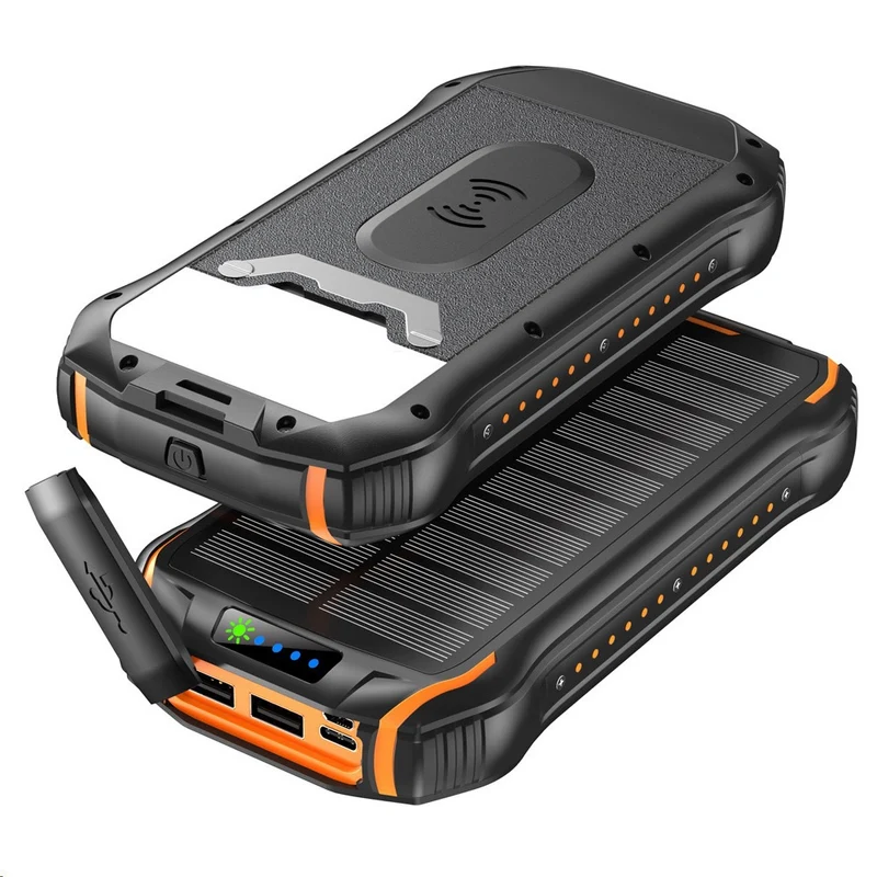 Solar-Powerbank mit hoher Kapazität und IP66-Schutz Skanto