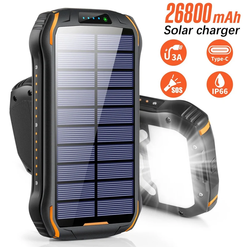 Solar-Powerbank mit hoher Kapazität und IP66-Schutz Skanto