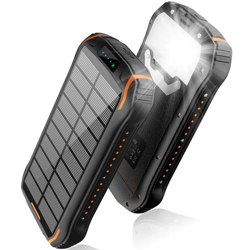 Solar-Powerbank mit hoher Kapazität und IP66-Schutz Skanto