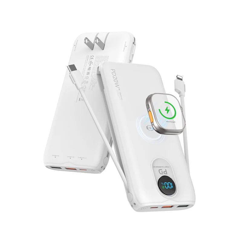 Powerbank mit kabellosem Laden und leistungsstarker Schnellladefunktion Skanto