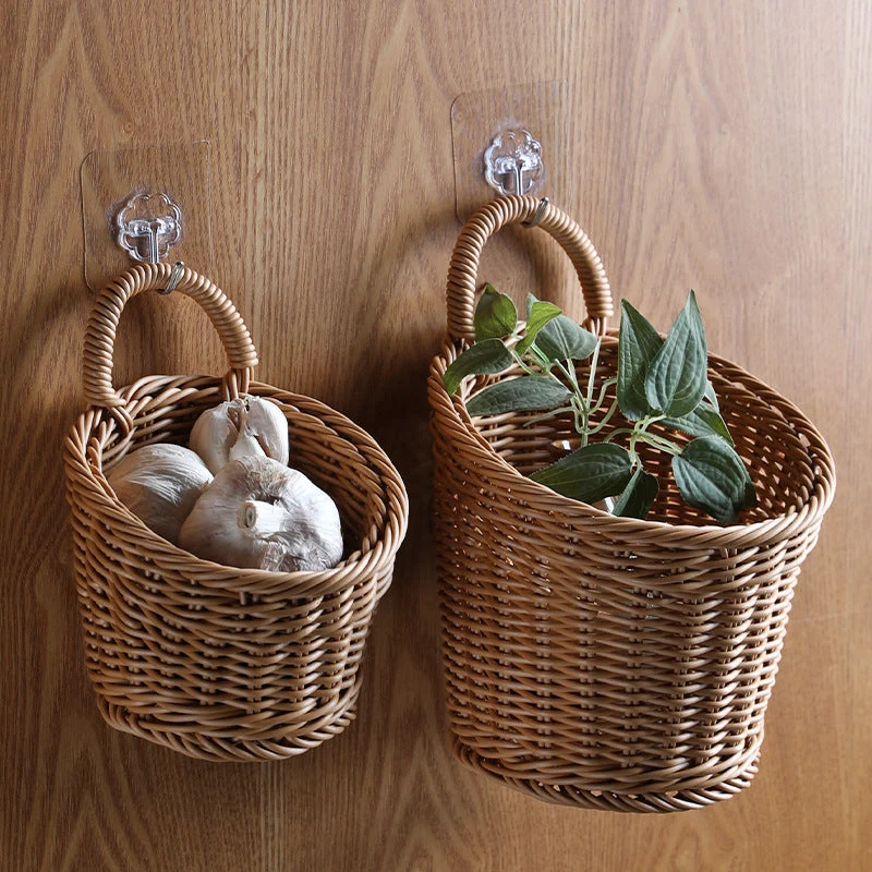 Handgefertigter Rattan-Aufbewahrungskorb Skanto