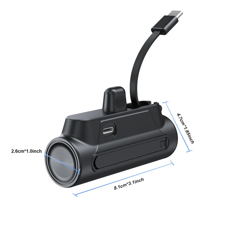 Mini-Powerbank mit integriertem Ladekabel Skanto