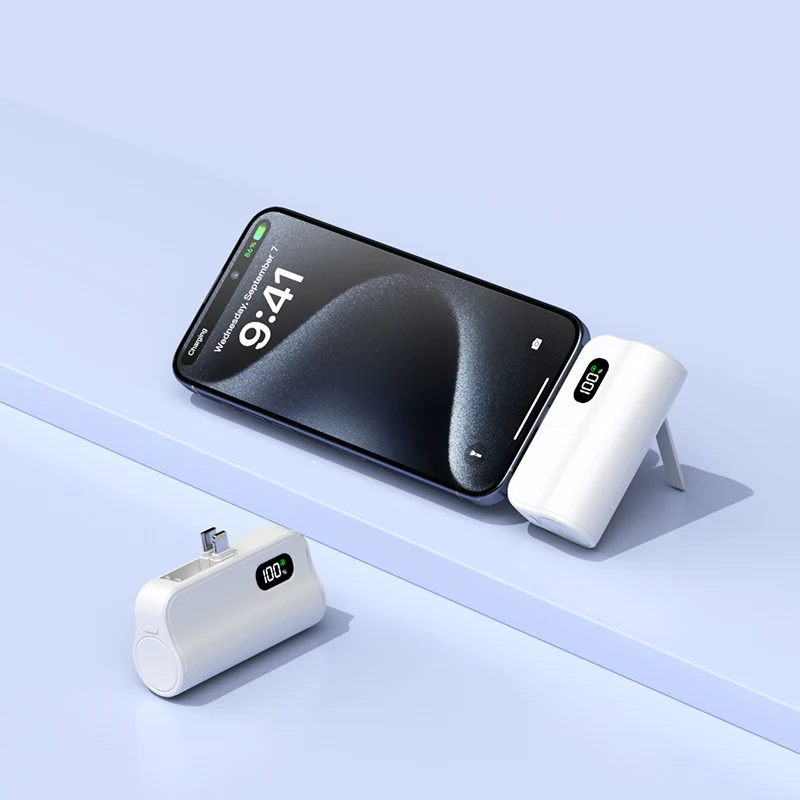 Kompakte Dual-Charge Powerbank mit Digitalanzeige Skanto