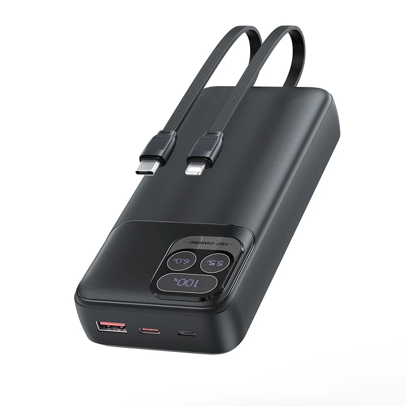 Powerbank mit Dual-Ladekabel und Schnellladefunktion Skanto