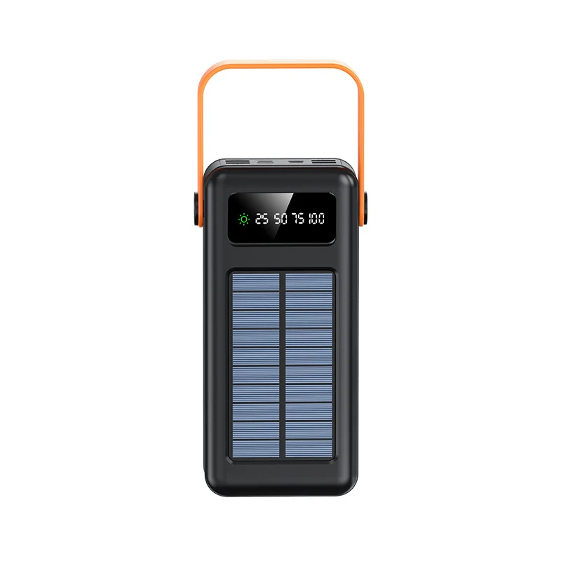 Multifunktionale Solar-Powerbank mit integrierten Ladekabeln Skanto