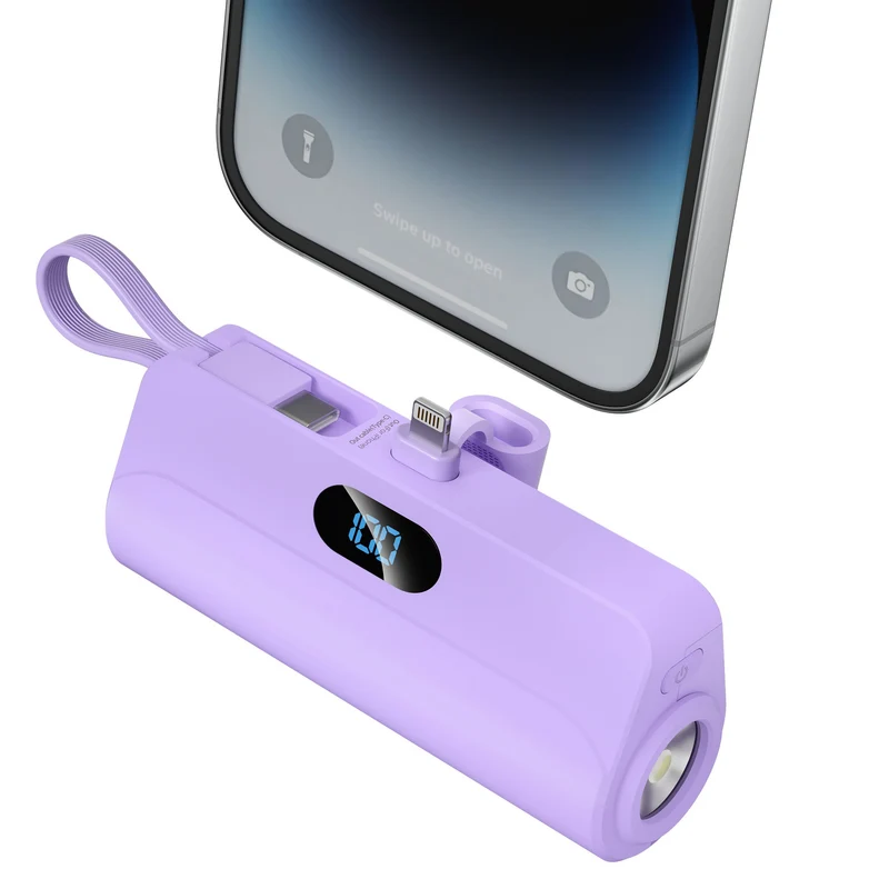 Kompakte Powerbank mit integriertem LED-Licht Skanto