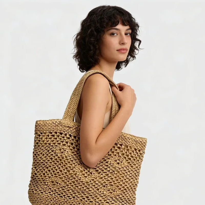 Skanto Makramee-Tasche mit luftiger Struktur Skanto