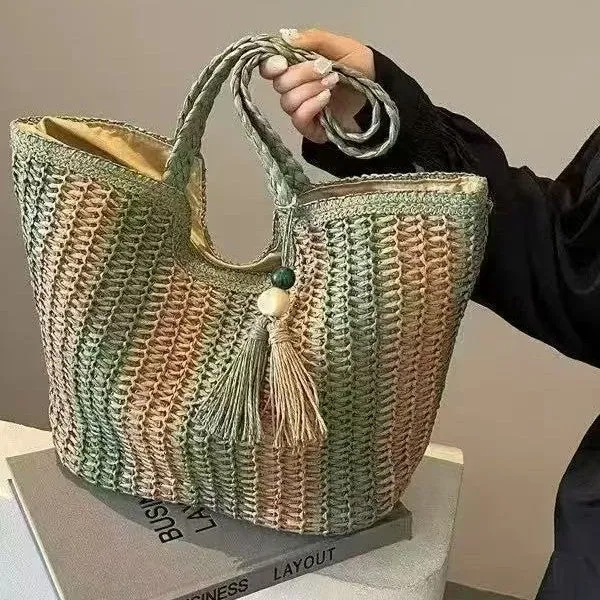 Großer handgeknüpfter Shopper Skanto