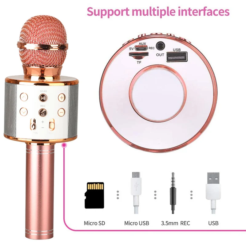 Skanto | Wiederaufladbares kabelloses Bluetooth Karaoke-Mikrofon