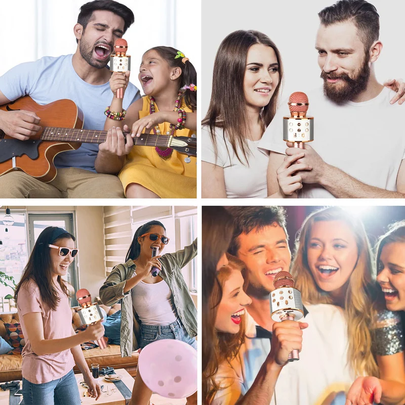 Skanto | Wiederaufladbares kabelloses Bluetooth Karaoke-Mikrofon