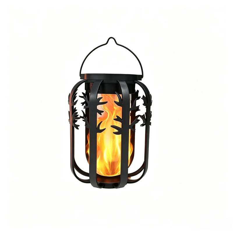 Unisex Solarlaterne mit Flacker-Feuer-Effekt Skanto