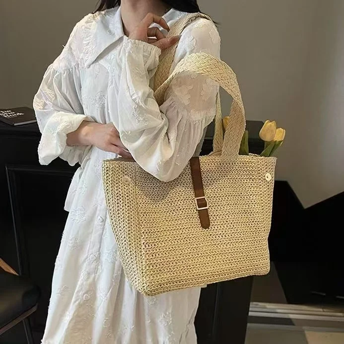 Geräumige und handgemachte Einkaufs- und Strandtasche Skanto