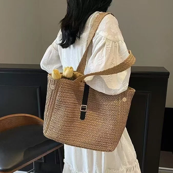 Geräumige und handgemachte Einkaufs- und Strandtasche Skanto