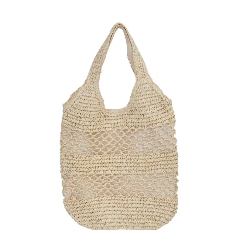 Handtasche aus gewebtem Naturmaterial mit Quastendetails Skanto