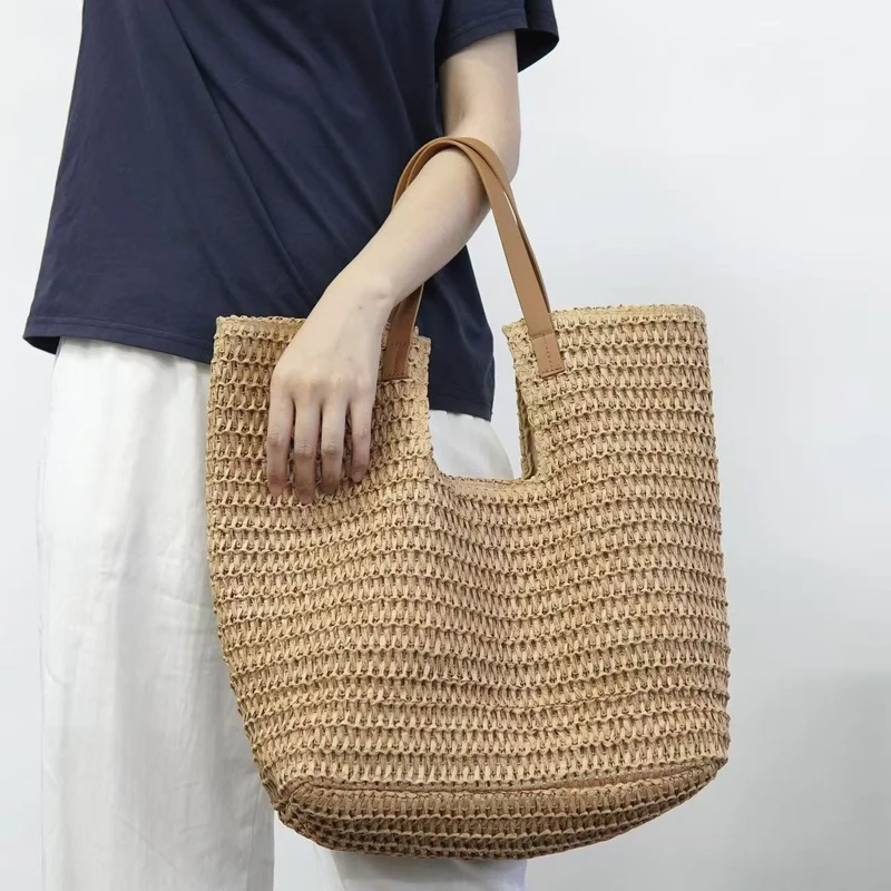 Geräumige Bast-Strandtasche Skanto