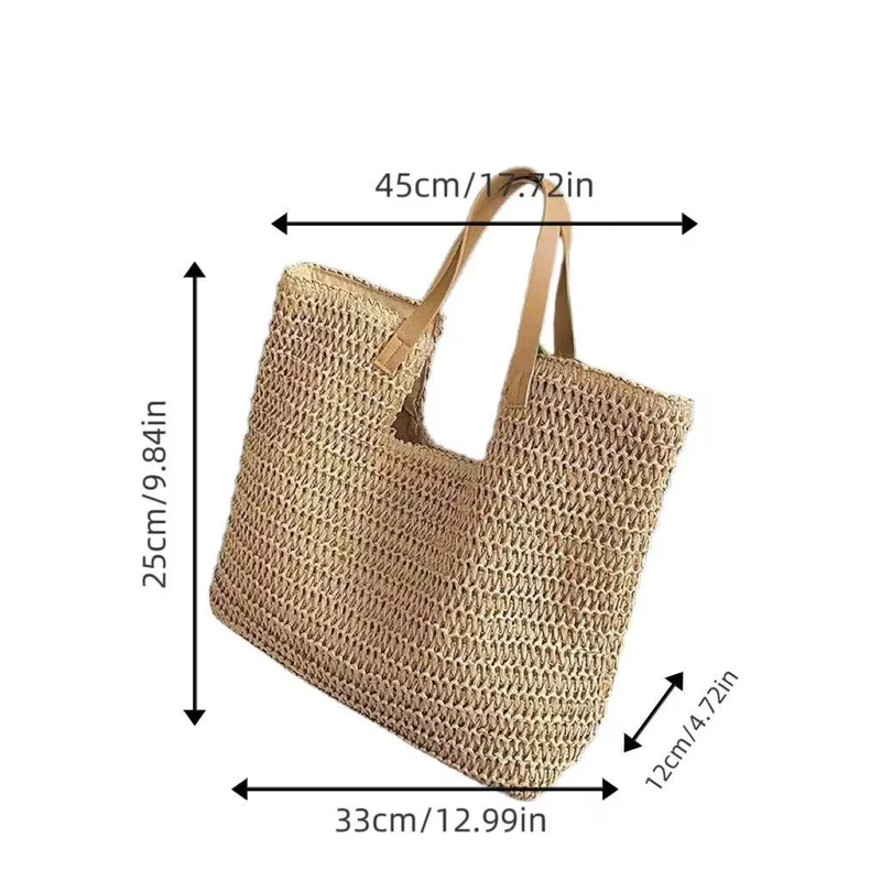 Geräumige Bast-Strandtasche Skanto