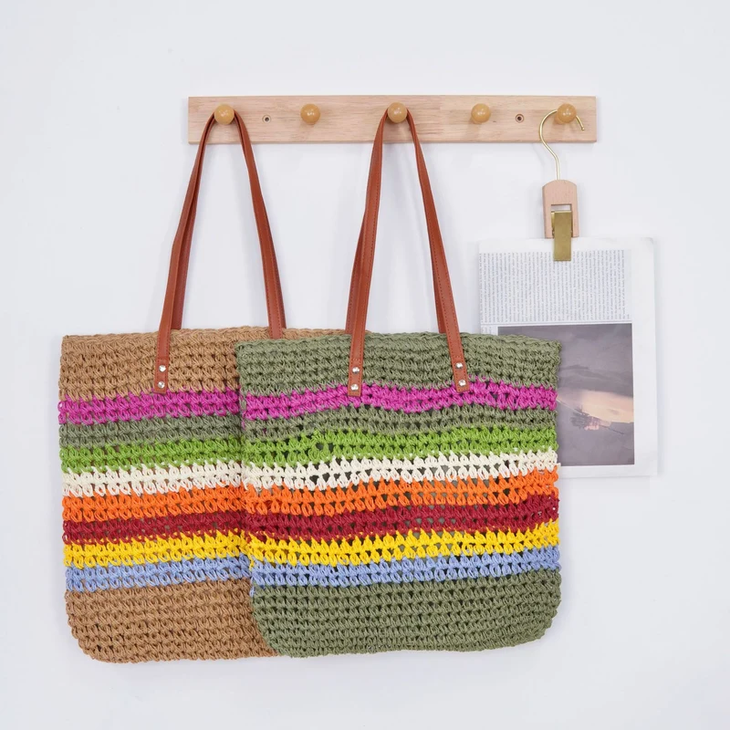 Geflochtener Shopper mit farbigem Farbverlauf Skanto