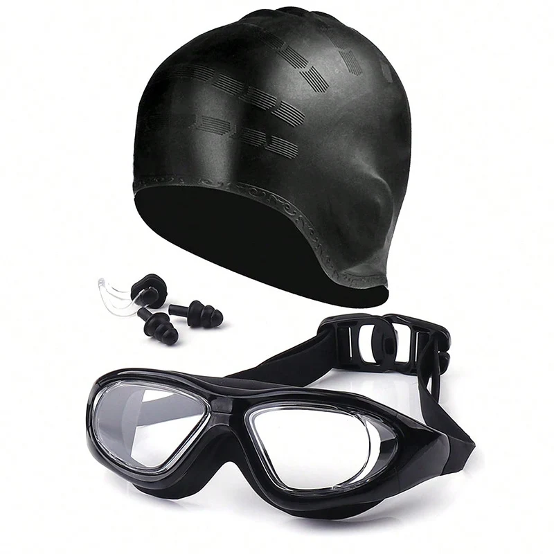 Schwimmset mit Komfort-Schwimmbrille und Badekappe Skanto