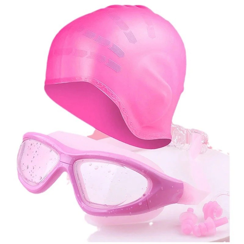 Schwimmset mit Komfort-Schwimmbrille und Badekappe Skanto