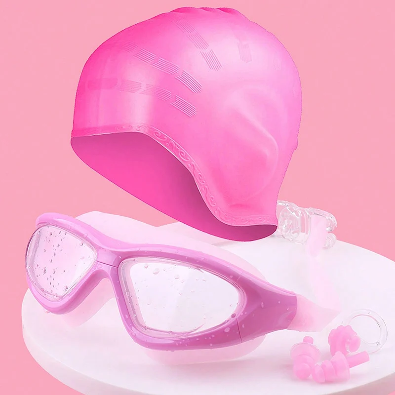 Schwimmset mit Komfort-Schwimmbrille und Badekappe Skanto