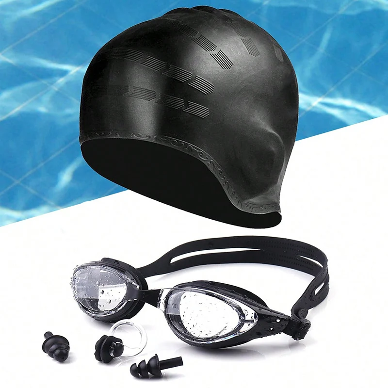 Schwimmset mit atmungsaktiver Badekappe und optimaler Abdichtung Skanto