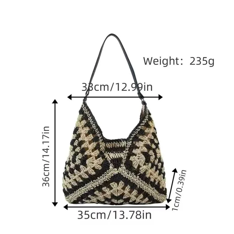 Handtasche aus gewebtem Material Skanto