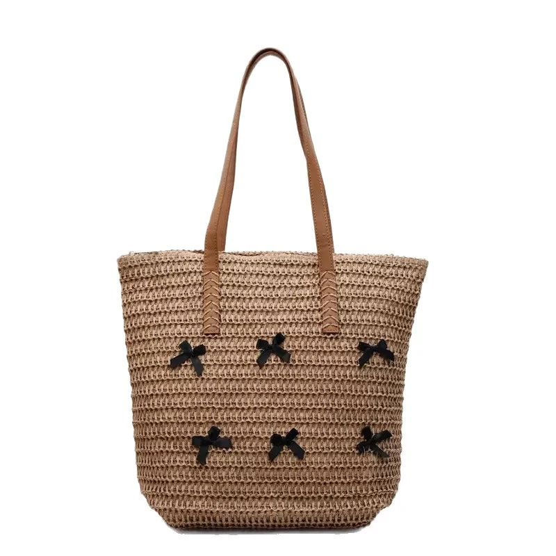 Trendige große Strandtasche mit originellen Schleifenapplikationen Skanto