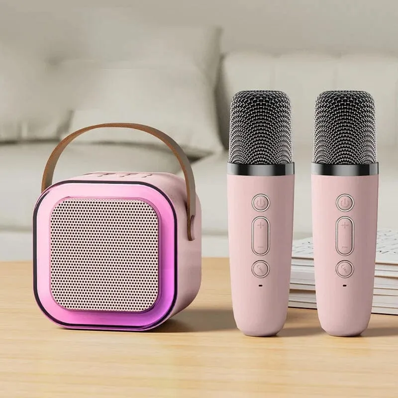 Mini-Karaoke-Maschine mit kabellosen Mikrofonen | Skanto