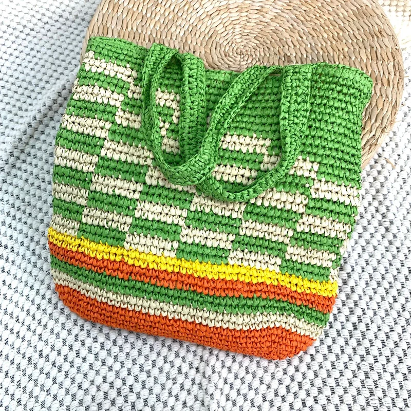 Handgeknüpfte Sommer-Tragetasche Skanto