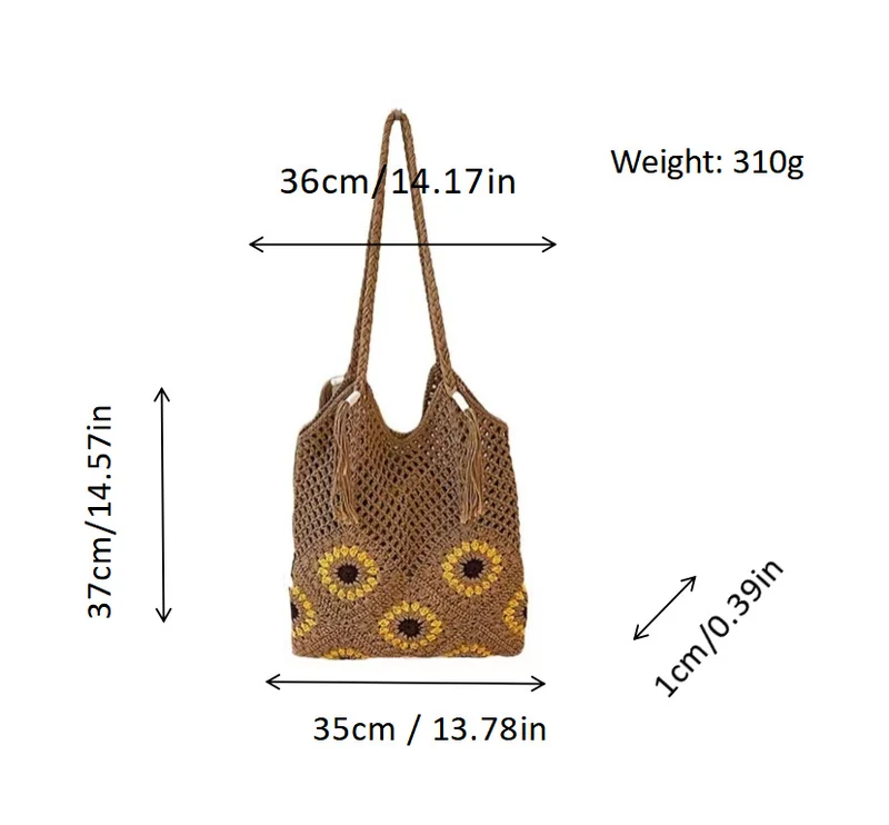 Strukturierte Makramee-Tasche Skanto