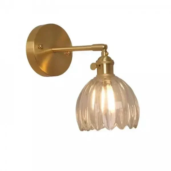 Vintage Tulpenförmige Glas-Wandlampe