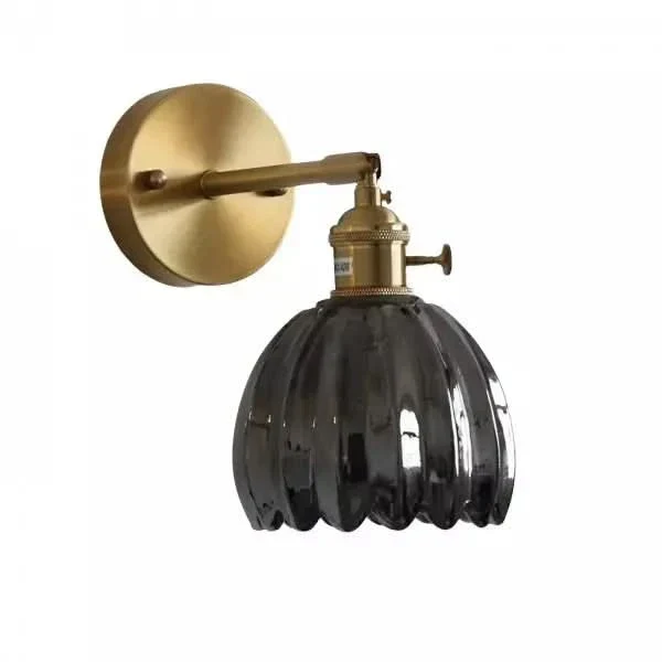 Vintage Tulpenförmige Glas-Wandlampe