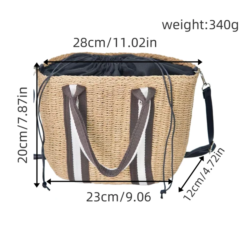 Handgemachte geflochtene Schultertasche mit abnehmbaren Riemen Skanto