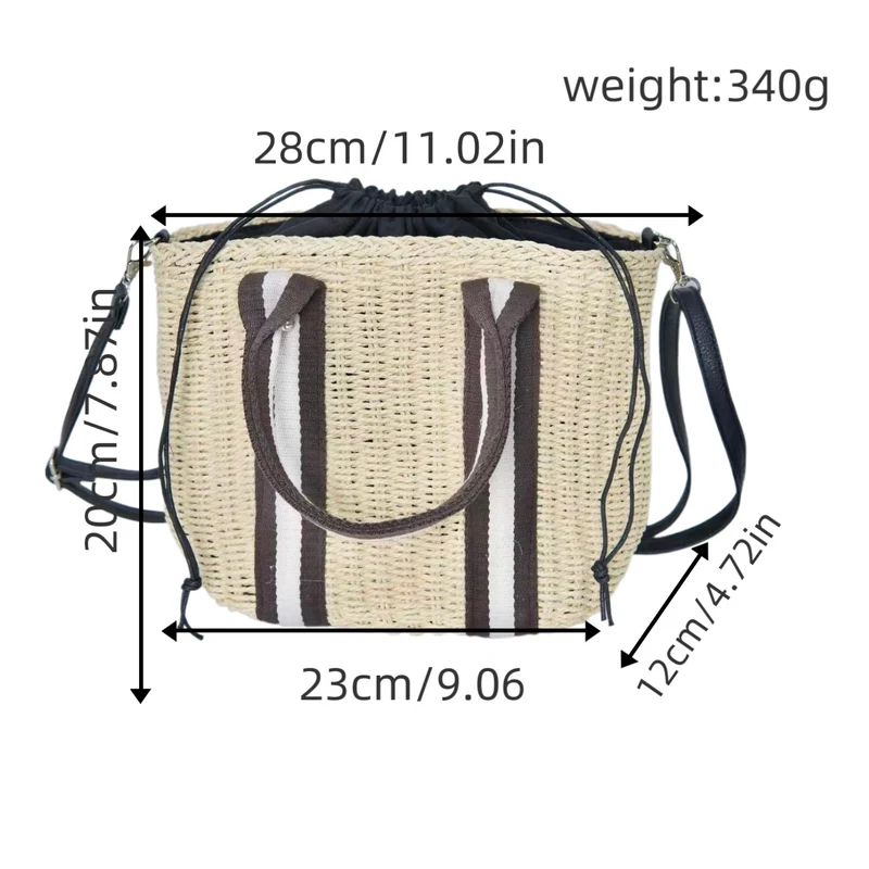 Handgemachte geflochtene Schultertasche mit abnehmbaren Riemen Skanto